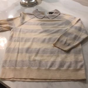 JCrew Peter Pan collar Merino Wool Sweater